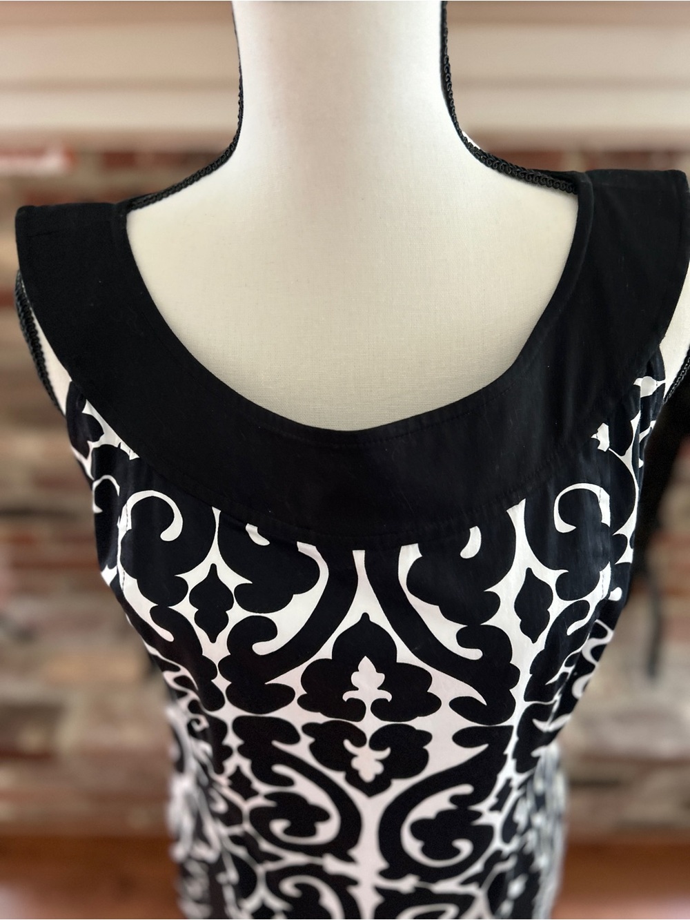Ronni Nicole Black & White Sleeveless Sheath Dress Size 14 - Picture 2 of 14